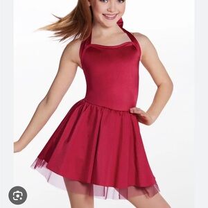 Weissmans Sweetheart Red Halter Dress Dance Costume